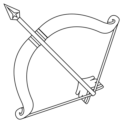 Bow And Arrow Coloring Page